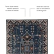 Linon Washable Lee Polyester 5'x7' Rug in Navy