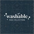 Linon Washable Lee Polyester 5'x7' Rug in Navy