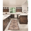 Linon Washable Wright Polyester 2'x8' Rug in Ivory