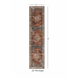 Linon Washable Foley Polyester 2'x8' Rug in Brown