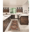 Linon Washable Foley Polyester 2'x8' Rug in Brown