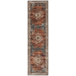 Linon Washable Foley Polyester 2'x8' Rug in Brown