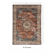 Linon Washable Foley Polyester 5'x7' Rug in Brown