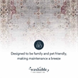 Linon Washable Leo Polyester 2'x3' Rug in Blue