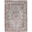 Linon Washable Leo Polyester 2'x3' Rug in Blue