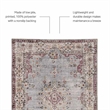 Linon Washable Leo Polyester 2'x8' Rug in Blue