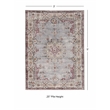 Linon Washable Leo Polyester 3'x5' Rug in Blue