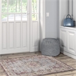 Linon Washable Leo Polyester 3'x5' Rug in Blue