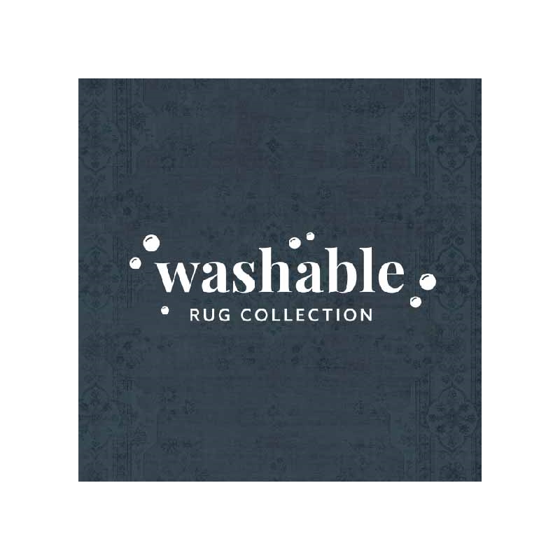 Linon Washable Blanche Polyester 2'x3' Rug in Pink