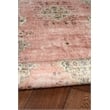 Linon Washable Blanche Polyester 2'x8' Rug in Pink
