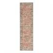 Linon Washable Blanche Polyester 2'x8' Rug in Pink