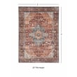 Linon Washable Cason Polyester 2'x3' Rug in Rust Orange