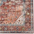 Linon Washable Cason Polyester 2'x3' Rug in Rust Orange