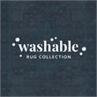 Linon Washable Cason Polyester 3'x5' Rug in Rust Orange