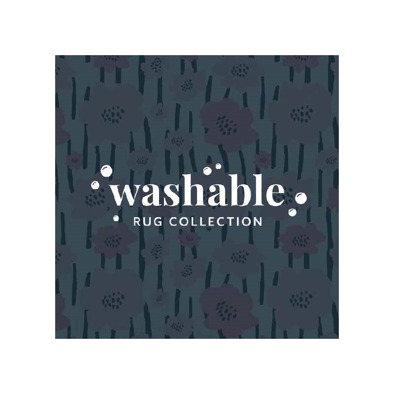 Linon Washable Lauren Polyester 2'x8' Rug in Ivory