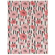 Linon Washable Lauren Polyester 5'x7' Rug in Ivory