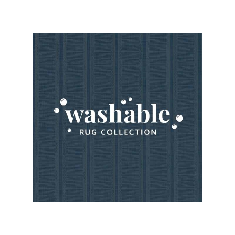 Linon Washable Walton Polyester 2'x3' Rug in Ivory