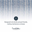 Linon Washable Walton Polyester 2'x8' Rug in Ivory