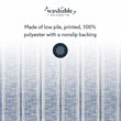 Linon Washable Walton Polyester 2'x8' Rug in Ivory