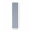 Linon Washable Walton Polyester 2'x8' Rug in Ivory