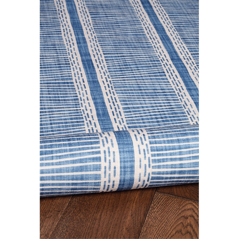 Linon Washable Walton Polyester 3'x5' Rug in Ivory