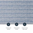 Linon Washable Walton Polyester 3'x5' Rug in Ivory