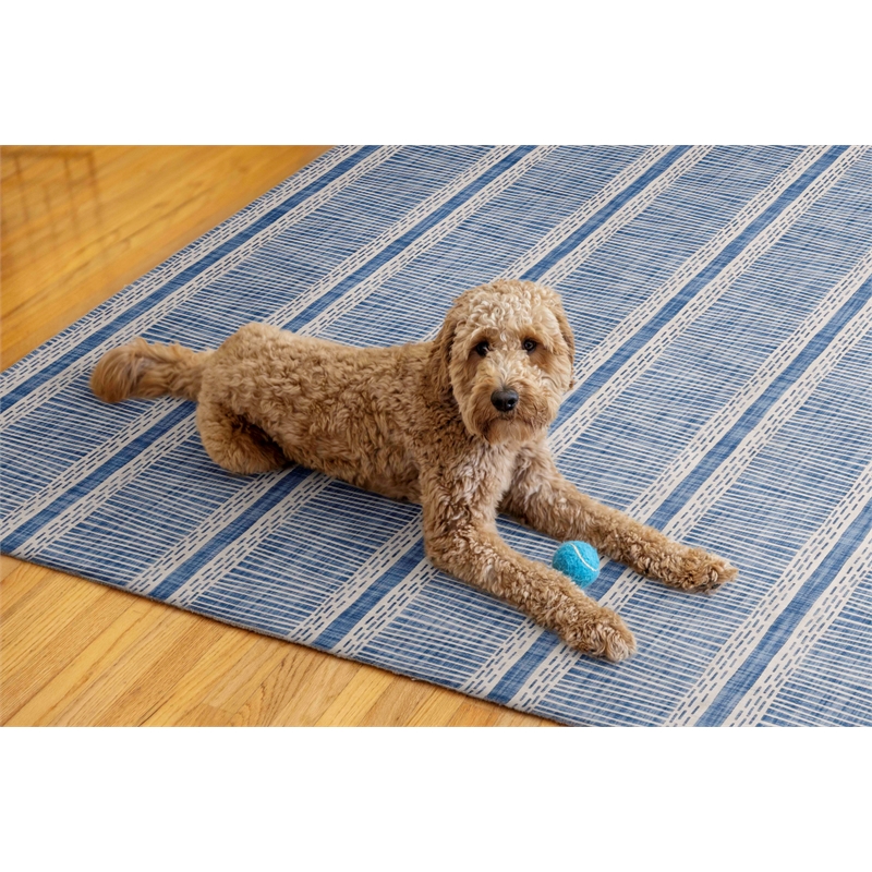 Linon Washable Walton Polyester 5'x7' Rug in Ivory