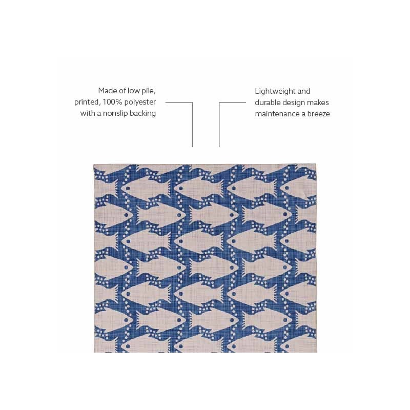 Linon Washable Shailley Polyester 2'x3' Rug in Ivory