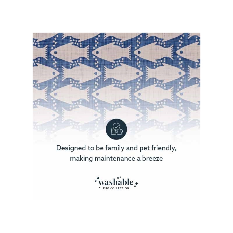 Linon Washable Shailley Polyester 2'x3' Rug in Ivory
