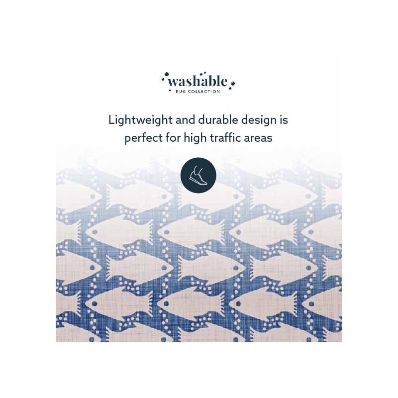 Linon Washable Shailley Polyester 2'x3' Rug in Ivory
