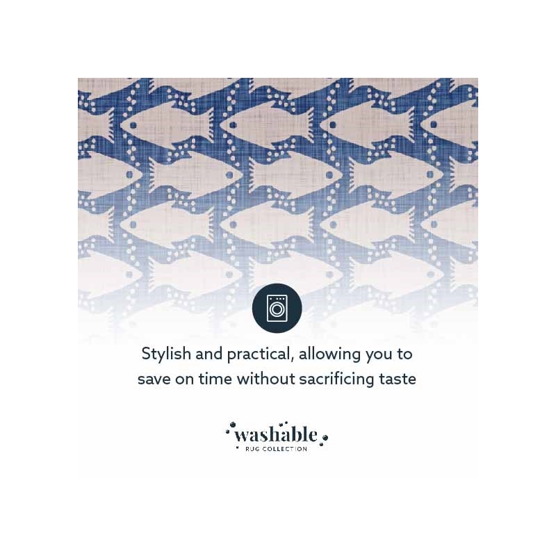 Linon Washable Shailley Polyester 2'x3' Rug in Ivory