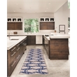 Linon Washable Shailley Polyester 2'x8' Rug in Ivory