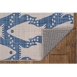 Linon Washable Shailley Polyester 3'x5' Rug in Ivory