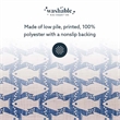 Linon Washable Shailley Polyester 3'x5' Rug in Ivory