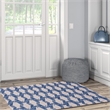 Linon Washable Shailley Polyester 3'x5' Rug in Ivory