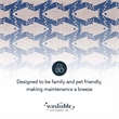 Linon Washable Shailley Polyester 5'x7' Rug in Ivory