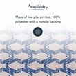 Linon Washable Shailley Polyester 5'x7' Rug in Ivory