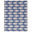 Linon Washable Shailley Polyester 5'x7' Rug in Ivory