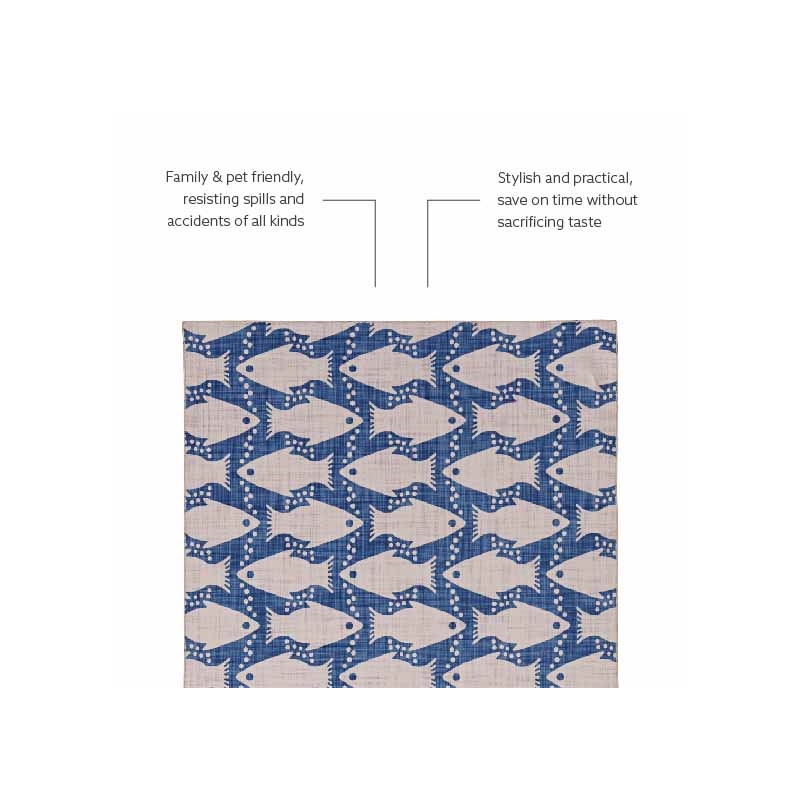 Linon Washable Shailley Polyester 5'x7' Rug in Ivory