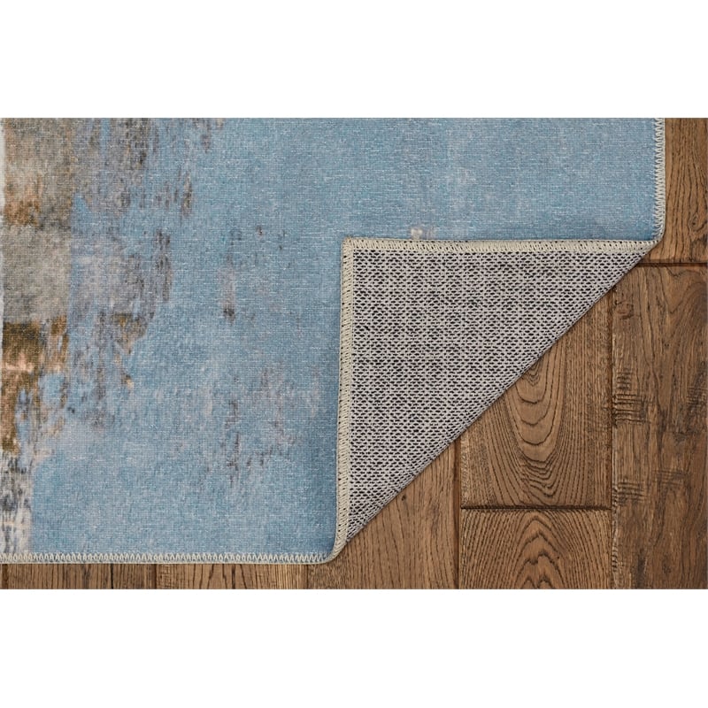 Linon Washable Keller Polyester 3'x5' Rug in Beige