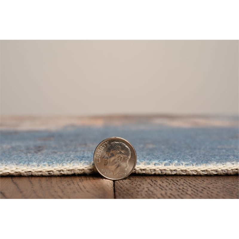 Linon Washable Keller Polyester 3'x5' Rug in Beige