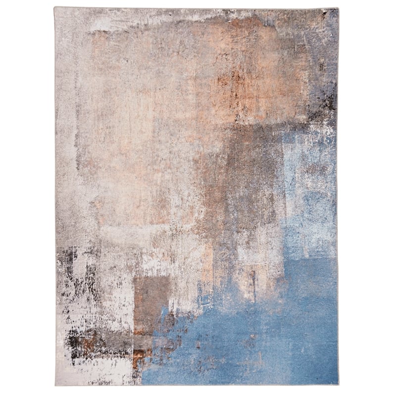 Linon Washable Keller Polyester 3'x5' Rug in Beige