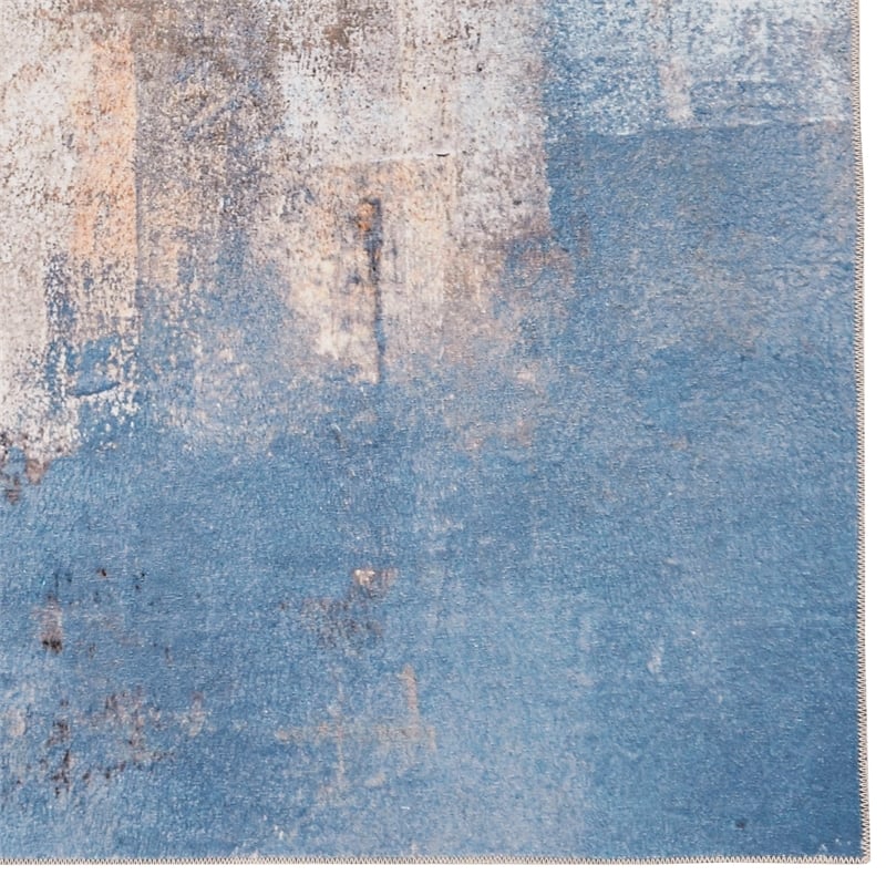 Linon Washable Keller Polyester 3'x5' Rug in Beige