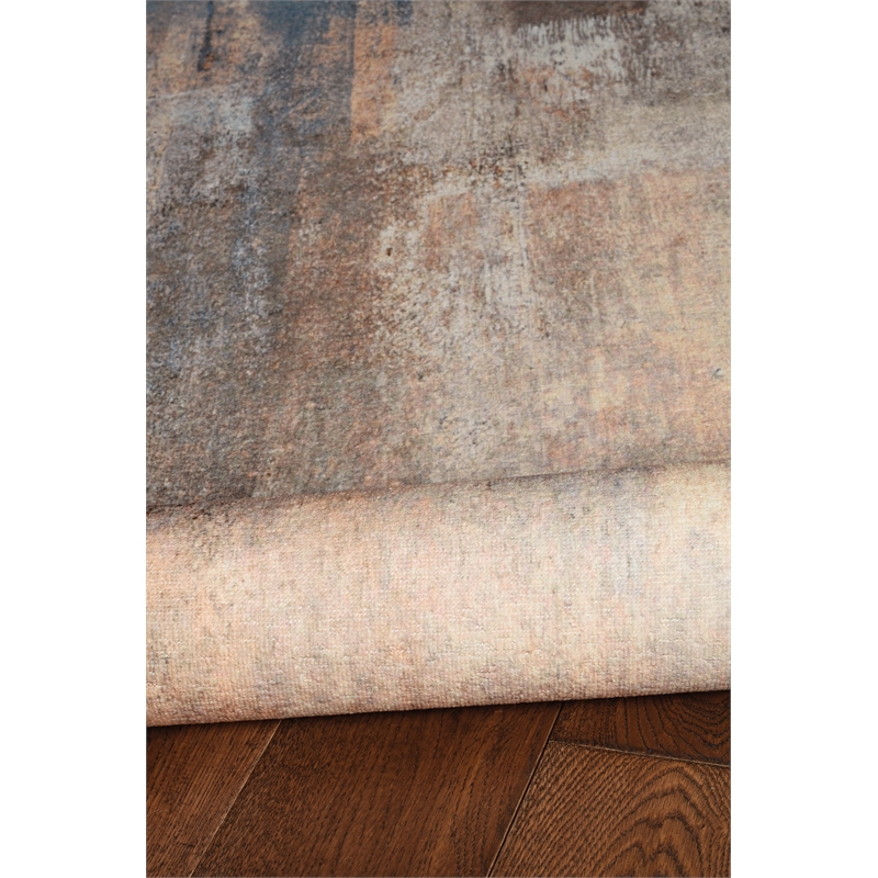 Linon Washable Keller Polyester 5'x7' Rug in Beige