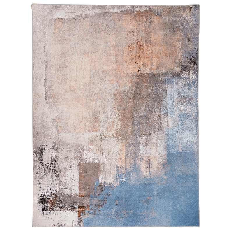 Linon Washable Keller Polyester 5'x7' Rug in Beige