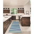 Linon Washable Larson Polyester 2'x8' Rug in Ivory