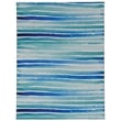 Linon Washable Larson Polyester 3'x5' Rug in Ivory