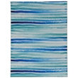 Linon Washable Larson Polyester 5'x7' Rug in Ivory