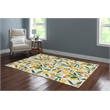 Linon Washable Saylor Polyester 5'x7' Rug in Ivory