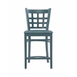 Linon Flint Commercial Grade Set of 2 Lattice Back Counter Stools in Green Wood